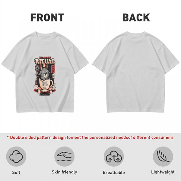 Olive Graphic Tee With Morning Ritual Devil Dog Coffee Print