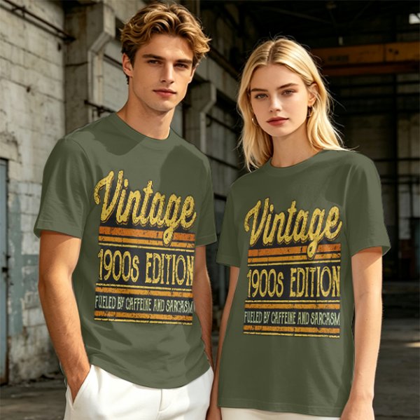 Vintage 1900s Edition Fueled By Caffeine And Sarcasm T-Shirt