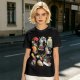 Olive T-Shirt With Cute Sushi Cat Illustrations