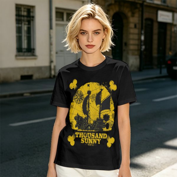 One Piece Thousand Sunny Pirate Ship Graphic T-Shirt