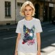 Olive Green T-Shirt With Japanese Nature Inspired Graphic Print