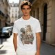 Olive T-Shirt With Whimsical Floating Island Children Art Print