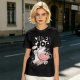 Olive green t-shirt with 'SUPER MOO' and cartoon cow graphic