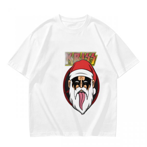 Olive T-Shirt with Kriss Santa Rock Band Graphic Print