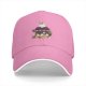 Black Baseball Cap With Cute Ghost Cafe Artwork