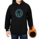 Black Hoodie With Celtic Knot Dragon Circular Artwork