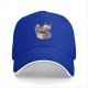 Black baseball cap with spooky fox and pumpkin coffee cup print
