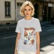Olive green graphic t-shirt with slow foods animal fast food mashup print