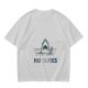 Olive T-shirt with Shark Holding Candy Cane and No Tricks Text