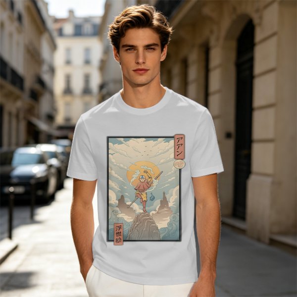 Avatar Aang Ukiyo-e Style Graphic Tee