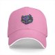 Black Baseball Cap With Neon Dragon Head Graphic Print