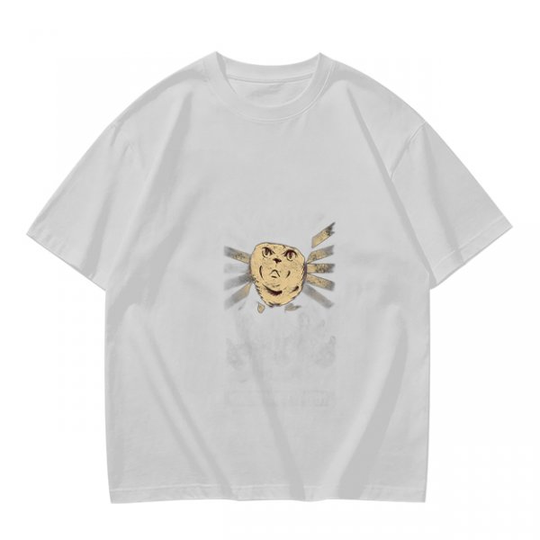 Olive Green T-Shirt With Surprised Face Graphic Print