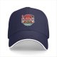 Black baseball cap with cute kitsune fox eating ramen graphic