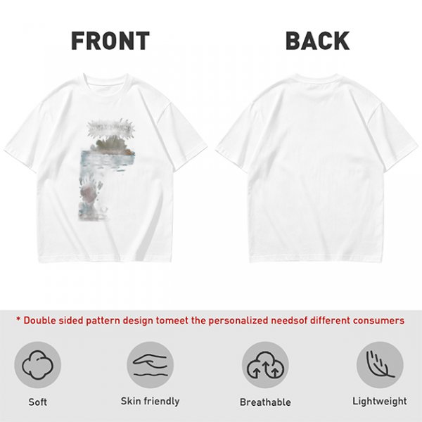 Olive Green Oversized T-Shirt With Abstract Graphic Print