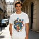 Olive T-Shirt With Cute Cats On A Rubik's Cube Graphic