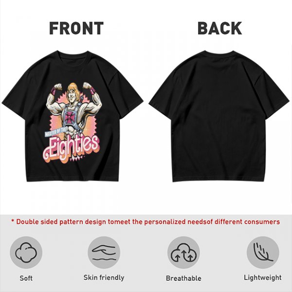 Olive T-Shirt Featuring He-Man Master of the Eighties Graphic