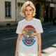 Olive T-shirt with Retro Ramen Bowl Chopsticks Graphic