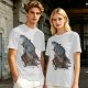 Owl Wizard With Spell Book Graphic Tee
