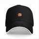 Black baseball cap with small angry pot character graphic