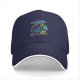 Black baseball cap with Galactic Gunshow skeleton graphic print