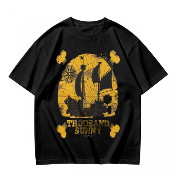 One Piece Thousand Sunny Pirate Ship Graphic T-Shirt