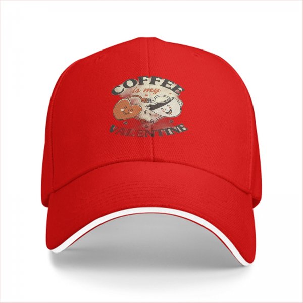 Coffee Is My Valentine Black Baseball Cap