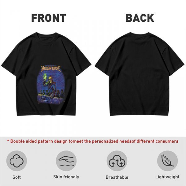 Olive T-Shirt With Megaverse Sci-Fi Villain Graphic Print
