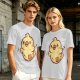 Olive T-Shirt With Cute Cartoon Chick Graphic
