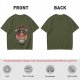 Olive T-Shirt With 'In Pizza We Crust' Pizza Dog Graphic