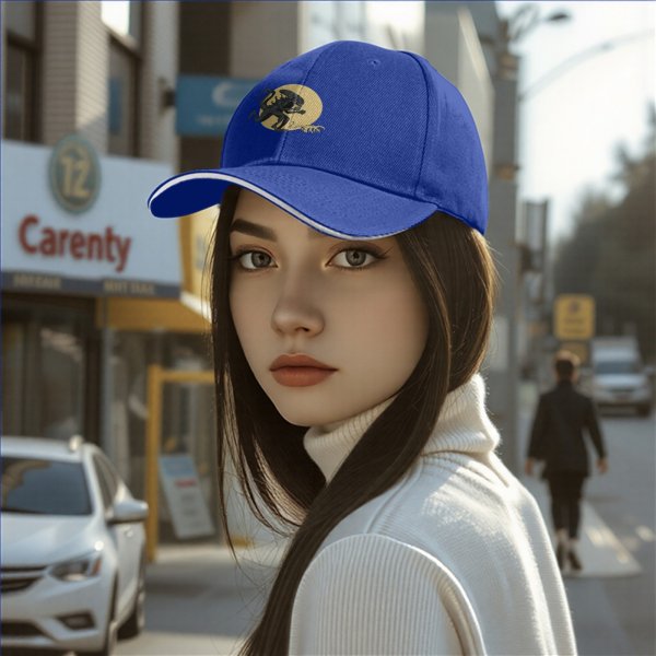 Black Baseball Cap With Xenomorph Alien Graphic Print