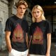 Olive T-Shirt With Cute Calcifer Fire Demon Print