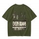 Olive T-Shirt With Every Bunny Was Kung Fu Fighting Print
