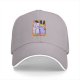 Black Baseball Cap With Funny Cat Couch Killer Tarot Art Print