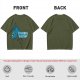 Olive Graphic T-Shirt with Blue Tiger and Studio Derpy Text