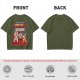 Olive T-shirt with Fast Food Themed Street Fighter Style Fight Artwork