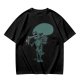Olive T-Shirt With Alien Eating Ice Cream Graphic