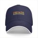 Black baseball cap with three panel monkey character print