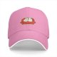Black baseball cap with cute ghost unicorns sitting on red couch print