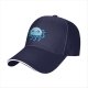 Black Baseball Cap With Cute Kawaii Light Blue Jellyfish Print