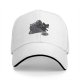 Black Baseball Cap with Black Cat and Wizard Hat Graphic