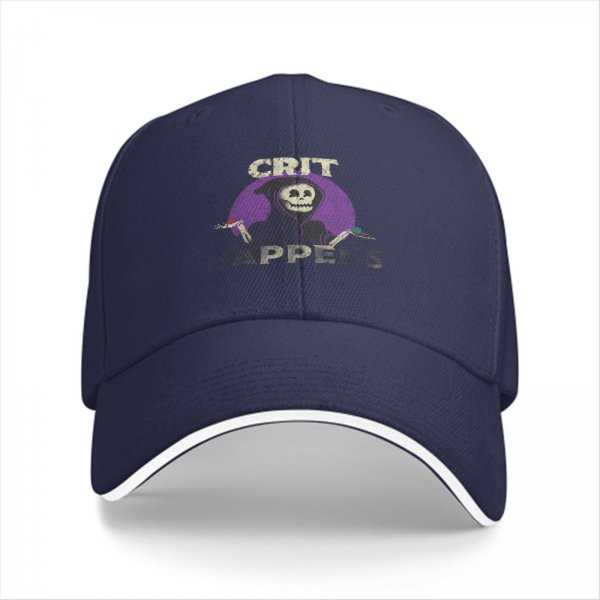 Crit Happens Grim Reaper Graphic Baseball Cap