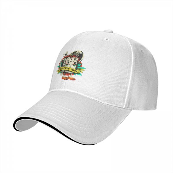 Forever Tired Cartoon Coffee Mug Graphic Black Baseball Cap