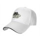 Black Baseball Cap With Cat In Coffee Cup 'Everything Is Pawsible With Coffee' Print
