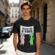 Olive T-shirt with Unicorn and Alien Holding 'Humans Are A Virus' Sign