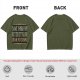 Olive t-shirt with humorous 'some things are better left alone' print