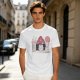 Olive Green T-Shirt With Cute Mushroom Creature Graphic