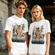 Olive T-shirt with Hee-Hee-Man Master of Pop Lifting Barbell Graphic