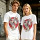 Olive T-shirt with Ghostbusters parody female character graphic print