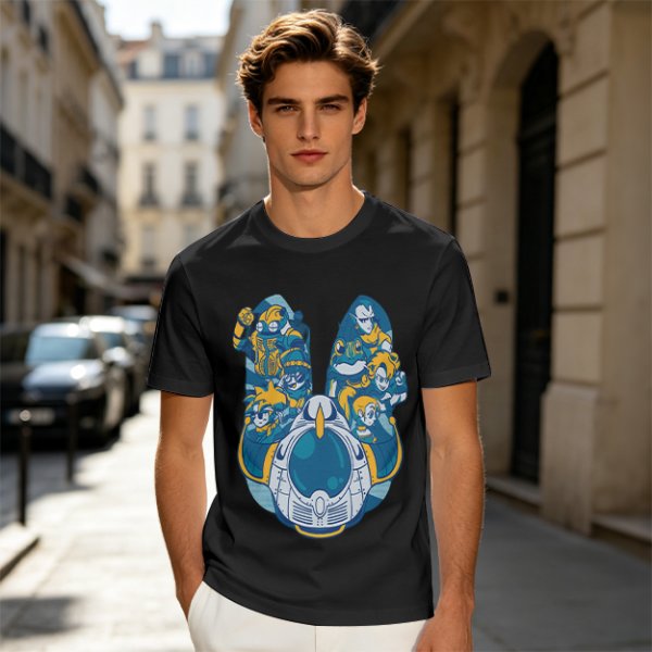 Chrono Trigger Characters and Pod Graphic Olive T-Shirt
