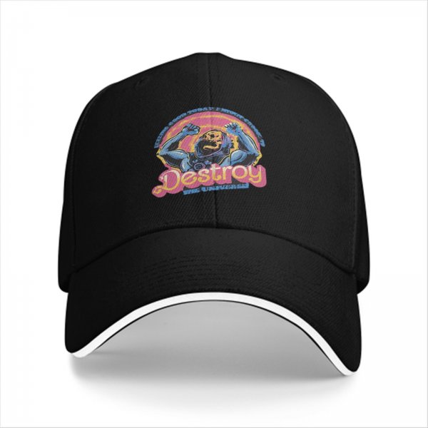 Black baseball cap with Skeletor 'Destroy the Universe' graphic